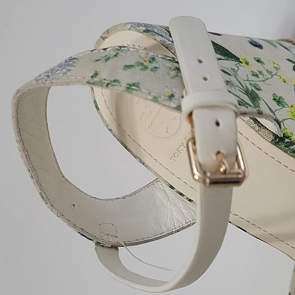 Tory Burch Penny logo bow espadrilles platform wedge sandals size 8 - Picture 15 of 15